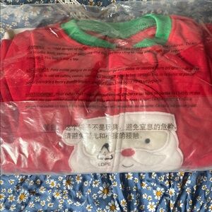 18M Santa Claus, penguin reindeer, two pack footed pajamas
